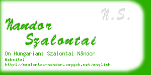 nandor szalontai business card
