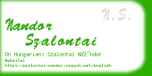 nandor szalontai business card